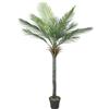 HOMCOM Pianta Artificiale Decorativa 180 cm, Palma Artificiale con Vaso e Foglie, per Interni, Verde | Aosom Italy