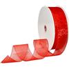 Morex Ribbon 91809/100 - 609 di Nylon Organza, 1 1/2-inch da 91,4 m, Rosso