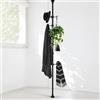 Sempicad Appendiabiti autoportante, da 142 a 317,5 cm, regolabile, con 12 ganci per appendere cappotti, piante, giacche, cappelli, sciarpe, adatto per soggiorno, balcone, cucina, nero