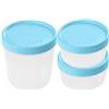 TATAY Contenitori Ermetici per Alimenti Twist | Set 3 pz: 1x1L + 2x0,5L | Coperchio a Vite | Contenitori Plastica per Alimenti | Microonde, Lavastoviglie, Frigo, Freezer | Plastica senza BPA, Blu