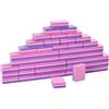 Kaslaider 50 Pezzi Mini Buffer per Unghie Professionale, 100/180 Naturali Lime e Buffer per Levigatura, File Strumento Buffer a Doppia Faccia per Unghie in Gel e Unghie Acriliche, Rosa-Viola