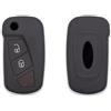 Lage [Portachiave] Guscio Cover Chiave in Silicone per Telecomando Auto Ford 3 tasti (vedere compatibilità nelle foto) KA Focus Fiesta Escort Mondeo (NERO)