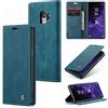 Sojlecyu Cover per Samsung Galaxy S9 Custodia, a Libro Portafoglio in Premium Pelle PU Porta Carte Flip Case Supporto Protezione Case Cover per Samsung Galaxy S9, Blu verde