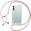 ISOI La Custodia Trasparente per Cellulare per Samsung Galaxy M23 5G / M13 4G con Cordino può Essere trasportata Casualmente Come Una Borsetta o Una Tracolla Quando esci - Rosa