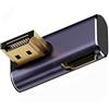 cablecc Adattatore HDMI maschio a HDMI 2.1 femmina a basso profilo verticale, angolato a 90° verso il basso a sinistra, estensione UHD, supporto 8K 60hz HDTV