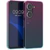 kwmobile Cover compatibile con ASUS Zenfone 10 / Zenfone 9 - Custodia in TPU silicone per cellulare - 2 colori fucsia/blu/trasparente