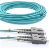 Elfcam® - 50m Cavo Fibra Ottica OM3 SC/UPC a SC/UPC Multimodale Duplex 50/125um LSZH, 50 Metri