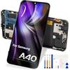 Atwist per Samsung Galaxy A40 A405F LCD Schermo - per Galaxy A40 LCD Display Digitizer SM-A405FN A405FM A405S Touch Screen Sostituzione Vetro Assemblea con Riparazione Kit (Nero con Cornice)
