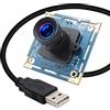 ELP Webcam 8 MP USB Camera Modulo con FOV 75 gradi Nessuna distorsione Obiettivo, IMX179 UVC, compatibile con Windows Linux
