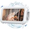 Berfea Supporto per telefono da doccia, impermeabile, rotazione a 480°, supporto per telefono da parete per doccia, touch screen HD, supporto impermeabile per bagno, vasca da bagno, cucina, adatto per