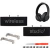 Sodorous Studio 3 - Connettore di ricambio in metallo per archetto, compatibile con cuffie over-ear wireless Beats Studio 3.0, kit di riparazione (nero)