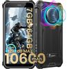 FOSSiBOT F101P 10600mAh Rugged smartphone, 123 dB Altoparlante Telefono indistruttibile, 5,45 schermo compatto cellulare, 7GB+64GB/1TB, 4G Dual SIM, IP68/IP69K telefono da lavoro(2026)