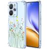 YUXING Cover Trasparente per Realme 14 5G / Realme 14T 5G - Custodia Protettiva Sottile in TPU Morbido Antiurto con Carino Motivo Disegno Cool (Flower Bush)