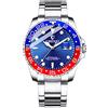 JewelryWe Orologio da Polso da Uomo in acciaio inossidabile 3 Sub-quadranti Falsi,Orologio Impermeabile 3TM con Quadrante Grande Colorati
