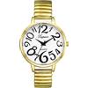 Silverora Orologio da donna elastico orologio da donna grande quadrante bianco orologi analogici al quarzo con cinturino elastico chiaro orologio da polso facile da leggere con scala dei numeri arabi