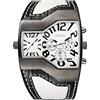 JewelryWe Orologio da Polso Grande Punky Militare Sportivo per Uomo,Orologio in Cuoio con Quadrantini Finti,Regalo