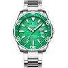 JewelryWe Orologio da Polso da Uomo in acciaio inossidabile 3 Sub-quadranti Falsi,Orologio Impermeabile 3TM con Quadrante Grande Colorati
