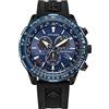 Citizen Orologio Cronógrafo al Quarzo Giapponese Uomo con Cinturino in Gomma CB5006-02L