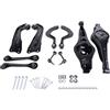 Dixhills Set di bracci trasversali per braccio oscillante posteriore rinforzato, compatibile con A3 Q3 TT Alte-a Superb CC Golf Plus V VI 7N 5N 1T1 1T2, ricambio per 1K0505465C 1K0505323N