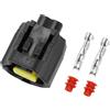 A ABSOPRO Connettore 2 Pin SSC Femmina Per Toyota Per Cavi 1 Set | Plastica Rame Latta, 14V, 1.5~10A, Per Lexus, Impermeabile, Antipolvere, 1 Connettore, 2 Terminali, 2 Guarnizioni
