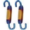 A ABSOPRO Kit Tubo Molla Scarico Moto Oro 2pz Universale 58mm | Colori: Oro, Viola, Blu, Giallo, Lunghezza Gancio: 33mm, Diametro Molla: 10mm, Spessore Gancio: 7mm, Per Scooter, ATV, Moto