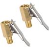 BOGCLEE 2 Pezzi Connettore Valvola Mandrini Pneumatica Universale, 8mm Air Chuck Pneumatico per Auto Adattatore a Sgancio Rapido in Ottone Clip-on, per Gonfiatori Pompa d'Aria Compressore Macchina