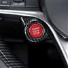 DIYUCAR Copertura in fibra di carbonio in plastica ABS per pulsante accensione/spegnimento motore, finiture per auto