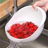 RPXBGUCKARHG Setaccio per riso Colino in plastica Cestello di scarico da cucina con manici Ciotola per riso Colino Cestello per lavello Scarico Utensili da cucina