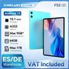 Teclast Tablet Teclast P33 da 10.1 Pollici, Android 15, Max 9Gb Ram 64Gb Rom, Wifi 6, 6000Mah Type-C, Doppia Fotocamera, Corpo in Metallo, Allwinner A333