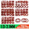 NONE O-ring rosso in silicone VMQ ORing rondella di tenuta resistente all'olio ad alta temperatura per auto condizionatore automobilistico gas idraulico
