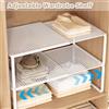 NONE 1pc armadio scalabile divisorio a strati bordo impilabile scaffale di grande capacità scarpe armadio smistamento bordo guardaroba organizzatore