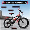 NONE Bicicletta per bambini da 20 pollici Bicicletta per bambini per ragazzi e ragazze dai 8 ai 12 anni, mountain bike MTB 7 velocità City Bike, GREB/ROSSO