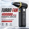 NONE Ventilatore Turbo Jet 400000RPM, Soffiatore d'Aria Wireless Portatile, Potente Ventilatore Turbo per Pulizia Auto e Rimozione Polvere da Tastiera