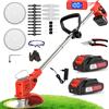 NONE Decespugliatore a Batteria, Tagliaerba Elettrico a Batteria da 800 W, Taglia Erba da Giardino Elettrico con 4 Tipi di Lame,tosaerba telescopico, Si ripiega in tre sezioni e si estende fino a una