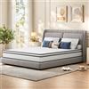Materasso in memory foam ad alta densità 140x190 cm, con molle insacchettate, altezza 25 cm, supporto a 7 zone, design ergonomico, resistente, reversibile, media rigidità, tessuto 3D traspirante,