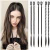 BKEPDY 6 Extension Capelli per Treccine Africane con Clip Eleganti e Naturali Treccia Finta Capelli Extension Capelli Fibra Sintetica per Stile Boho e Casual (Marrone)