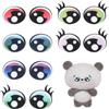 PH PandaHall 36 Paio 2 Stili Occhi in Feltro con Ciglia Occhi Ovali Colorati in Feltro Kawaii, Toppe all'Uncinetto per Pupazzi di Peluche Animali all'Uncinetto, Colori Misti