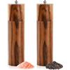 Ecofocet 2 Pezzi Macina Sale e Pepe, Macina Pepe manuale, Ceramico Regolabile Macinapepe, Set Macina Sale e Pepe in Legno, Macinino per Pepe, per Macinare Spezie, Cumino, Sesamo, Paprika