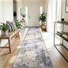 DEFYNEE Tappeto Passatoia 60 x 240 cm, Antiscivolo, Tappeto Passatoia a Pelo Corto per Cucina, Lavabile, Pieghevole, Design Astratto per Ingresso, Cucina, Soggiorno e Ufficio, Giallo Grigio