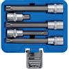 BGS technic Set di bussole BGS con attacco quadro 12,5 mm (1/2") interno multidente (per XZN) 5 pezzi - 8449