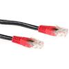 ACT Cavo patch nero da 3 metri U/UTP CAT6 incrociato con connettori RJ45