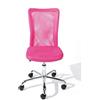 Inter Link Sedia girevole per bambini BONNIE con rivestimento rosa, base cromata
