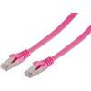 Shiverpeaks Cavo piatto RJ45 con cavo CAT 7 grezzo slim magenta 15m