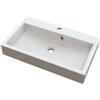 Sapho Orinoko - Lavabo 700x420 mm, con sfioratore, foro per rubinetto, bianco OR070