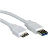 Nilox USB A - Micro-USB B, 0.8m cavo USB USB 3.2 Gen 1 (3.1 Gen 1) 0,8 m Bianco