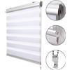 Sol Royal Tenda a rullo doppia Sol Royal SolDecor DK9, 70x160 cm, bianca - Fissaggio a morsetto senza foratura