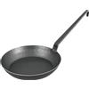 Albert Turk TURK Bratpfanne schmiedeeisern mit Hakenstiel Ø 24 cm hoher Rand schwarz