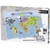 Nathan 150 pezzi di puzzle - Mappa del mondo - 86806