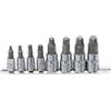 BGS technic BGS Set di estrattori per viti con attacco quadro 6,3 mm (1/4") / 10 mm (3/8") per esagoni difettosi 3 - 10 mm 8 pezzi - 6847