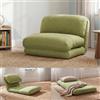 Mendler Poltrona letto HWC-E68, divano letto funzionale poltrona pieghevole reclinabile, tessuto/tessuto ~ verde